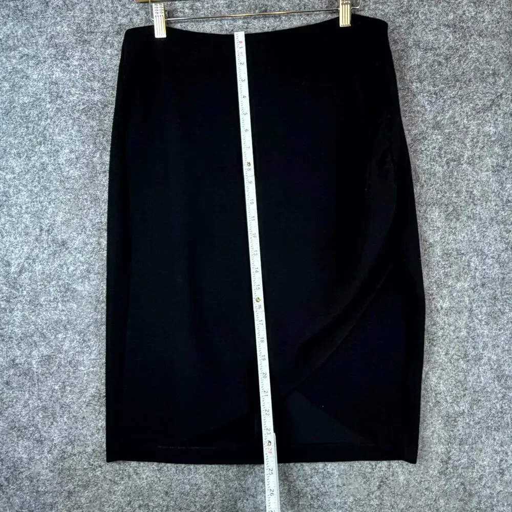 Club Monaco Knit Skirt Womens 10 Black Capsule Office Basics Neutral‎ Stretch